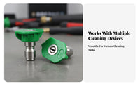 Color Coded 25 Degree Pressure Washer Nozzle Rust-Resistant Green Pressure Washer Tip Heavy-Duty for DIY Enthusiasts, Driveway Cleaning