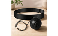Dimpled Surface Reaction Ball with Headband Cord Attachment Head-Mounted Ball Coach Hand-Eye Coordination