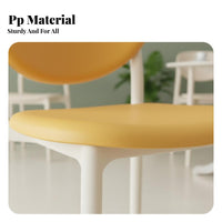 Nordic Design Stackable Molded Chair Thickened Construction Stackable Side Chair Indoor & Outdoor Use Seating Furniture Minimalist aesthetic for Cafe Owners, Homeowners, Event Planners, Restaurant, Dining Room, Balcony, rearyard