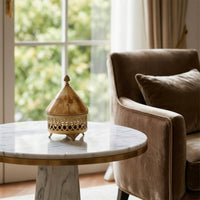 Brass Storage Jar Gilded Jar Hand-Applied Container with Lid for Dresser