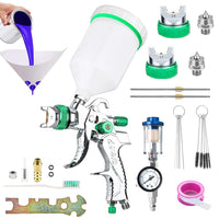 Pneumatic 2008 Spray Gun 1.4/1.7/2.0mm for Automotive Sheet Metal Upper Reservoir HVLP Paint Sprayer