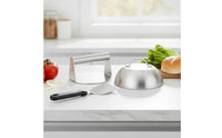 3 Pieces Spatula Set with Burger Press Flat Top Burger Press with Spatula Griddle Accessories Set Professional Barbecue Tools