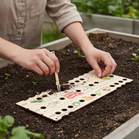 Wooden Plant Ruler Fully Wooden Construction Planting Template Accurate Scale Gardening Tool for Gardeners