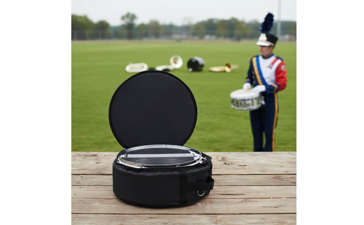 Snare Drum Backpack Portable Snare Drum Bag Zipper Closure Music Accessory for Marching Band Members