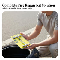 Portable Tubeless Tire Repair Kit Long-Lasting Emergency Car Tire Repair Kit Multi-Vehicle Use for DIY Mechanics, Roadside, Travel