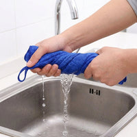 Low Lint Cleaning Cloths and Microfibre Cloth, 30x30cm Microfibre Cloth for Kitchen and Glass, Reusable Cleaning Cloths with Hanging Loop