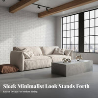 Luxuriously Soft Minimalist Sofa Italian Design Couch Modern Design & Aesthetic Living Room Seating for Apartment Dwellers, Young Adults, Lounge Area