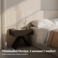 Scandinavian Design Floating Nightstand with Drawer Minimalist aesthetic Wall-Mounted Bedside Drawer Space-Saving Side Table Curved Shape for Interior Designers, Homeowners, Adults, Bedroom, Small Spaces, Living Room, Entryway