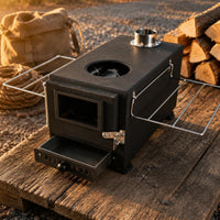 Foldable Legs Portable Wood Heater Ash Box Folding Camp Heater Multifunctional for Picnic