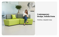 Modern design Pebble-Shaped Couch and Table Set Creative Design Sectional Sofa Adaptable Configuration Lobby Seating Plush Cushions for Interior Designers, Business Owners, Office Managers, Waiting Area, Break Room