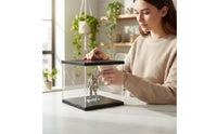 Illuminated Model Figure Display Case Clear Display Box with Lighting Transparent Showcase Snap-Together for Collectors, Hobbyists