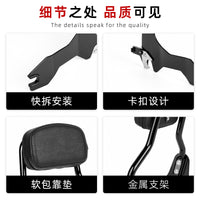 GUANTENGYU Quick-Release Passenger Backrest for Harley Road King ST Sport Glide and Electra Glide (After 2018)