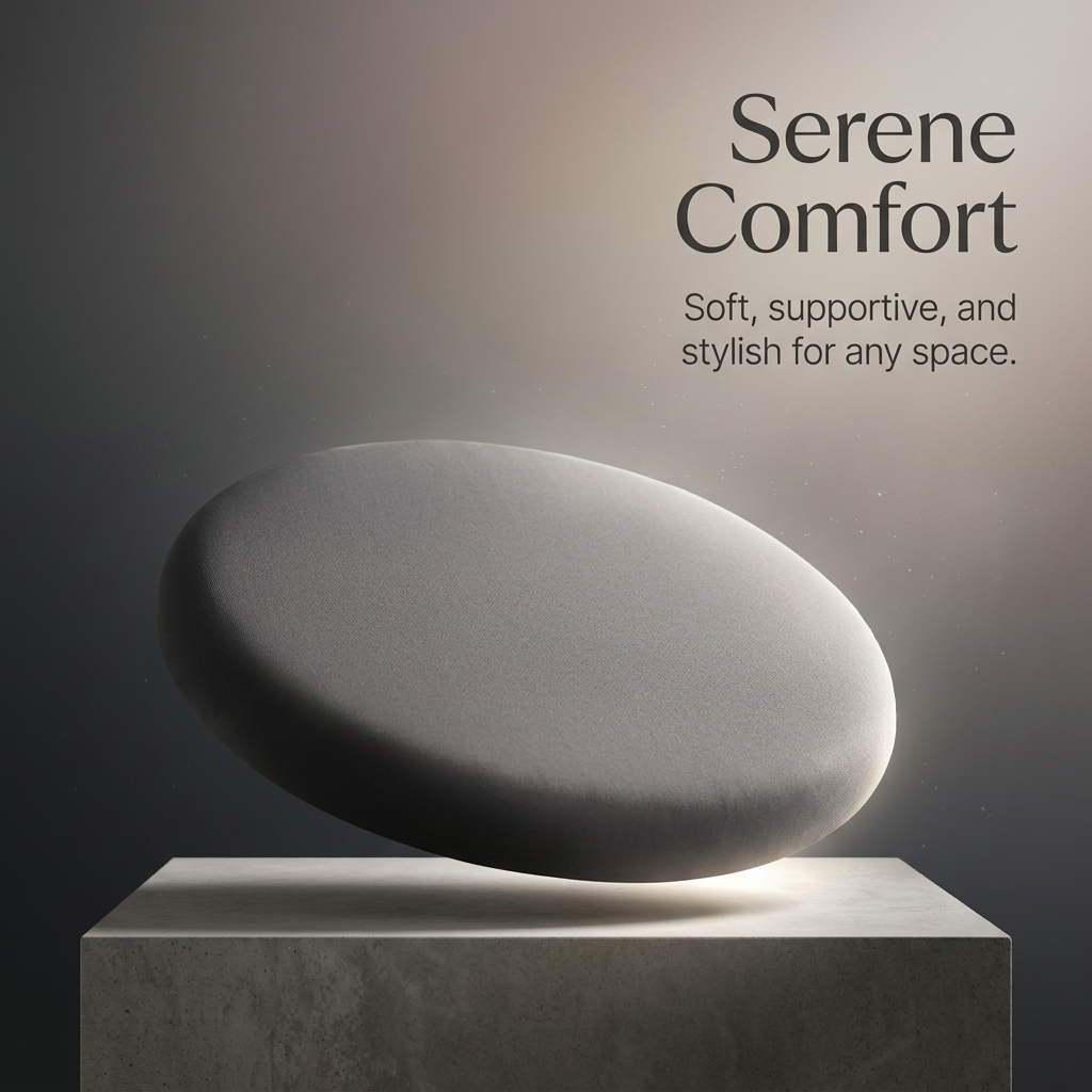 Memory Foam Floor Cushion, Round Tatami Meditation Cushion, Large Floor Pillow for Meditation, Floor Seating Pad, Living Room Floor Pillow