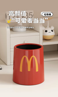 可爱桌面垃圾桶带盖卧室床头高颜值大容量迷你小办公室书桌上纸篓
