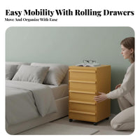 Mobile Design Tiered Cylindrical Nightstand Modern visual appeal Storage Cabinet Convenient grip Household Furniture Multi-Tier Shelving for Home Organizers, Apartment Dwellers, property owners, Bedroom, Living Room, Bathroom