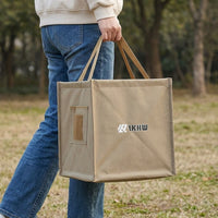 Collapsible Trash Bin 10L-100L, Foldable Car Trash Bin made of Tarpaulin, Square Waste Bin for Camping & Motorhome, 36x36x39cm