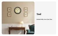 Silent Wall Clock Non Ticking European Decorative Timepiece for Living Room, Bedroom, Kitchen