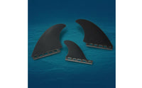 3 Pieces 3 Piece Thruster Fins Curved Fin Design Thruster Fin Arrangement Cutout Base Fiberglass Surfboard Fins
