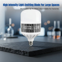 LED Bulb, E27 Base, High Power, Energy Saving, Ultra Bright, Factory Workshop Lighting