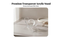 Crystal Sphere Holder Small Mini Chair Display Stand Clear Plastic Display Stand Stable Mini Acrylic Easel Sturdy Design