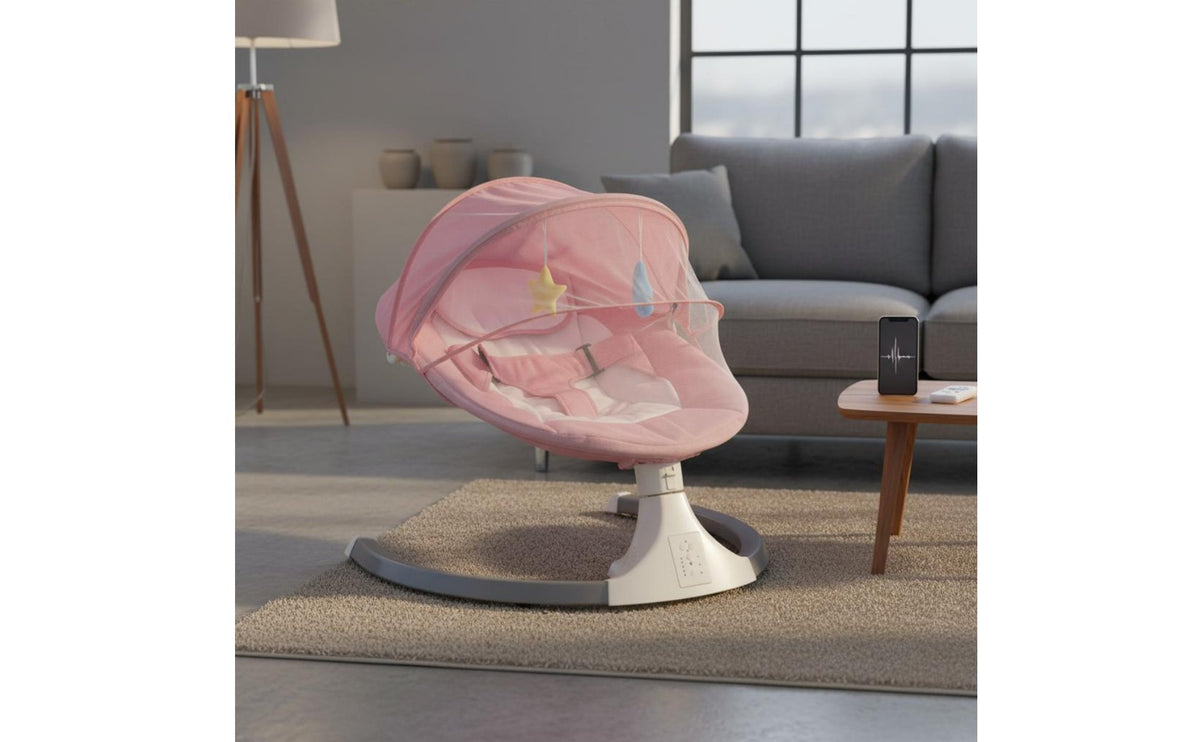 Electric Infant Swing Remote Control Infant Swing with Canopy Bluetooth Music Automatic Infant Rocker for Infants, Newborns