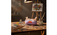 Embroidered Face Soft Pencil Case Downy Tufts Stuffed Pencil Pouch Fuzzy Cute Stationery Case Soft
