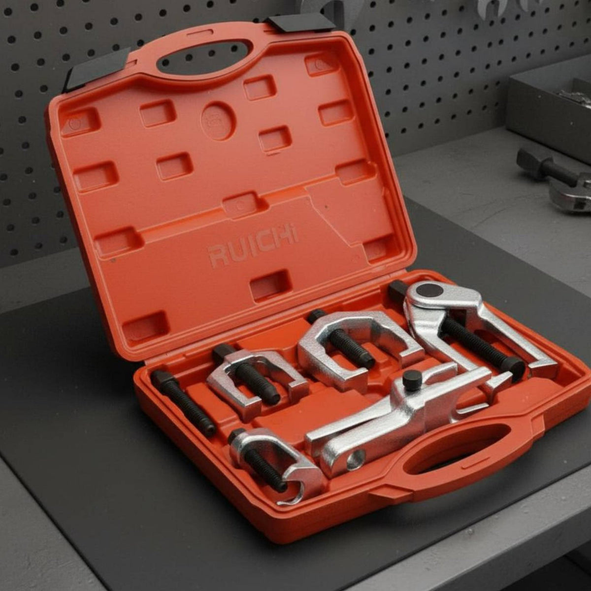 5 Piece Ball Joint Puller Set Metal Ball Joint Removal Tool Kit Universal Fit Steering Chassis Tools for Auto Repair Workers