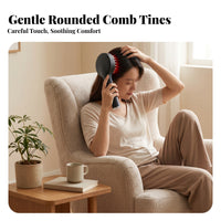 USB Rechargeable Liquid Liquid-Dispensing Scalp Brush 72 Bristles Red Light Scalp Massager