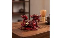Glossy Dragon Tea Pet Decorative Resin Tea Pet Vivid Mythical Beast Figurine Traditional for Collectors