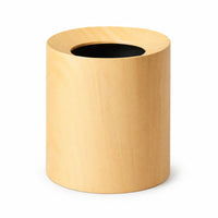 Household Storage Decorative Cylindrical Wood Grain Trash Woodgrain-finishGrain Trash Bin