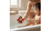 Side Nozzles Spacecraft Bath Toy Circular Window Rotating Spacecraft Toy 360-Degree Rotation for Children