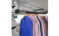 Telescopic Car Clothes Hanger Rod Perforated Car Clothes Hanger Bar Hooked Ends Telescopic Garment Rack