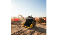 Multi-Functional Mini Excavator Attachment Kit Versatile Excavator Scoop and Ripper Set Long-Lasting Ground Auger Drill Wear-Resistant for Contractors, Landscapers, Farmers, Construction, Landscaping, Farming, Demolition