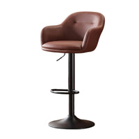 Padded Adjustable Bar Stool Upholstered Swivel Bar Stool Comfortable Stools Ergonomic for Kitchen Island