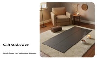 Non-Slip Roll-up Exercise Mat Extra Thick Alignment Exercise Mat Shock-Absorbing Workout Pad Thickened for Beginners, Adults, Home, Floor Exercises, Pilates Studio, Outdoor