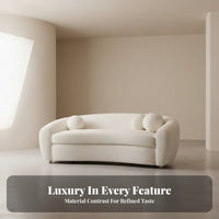Minimalist Design Cashew-Shaped sofa Light Luxury archedd Couch signature and design Living Room Furniture Nordic visual and design for Interior Designers, Apartment Dwellers, Young Adults, Lounge Area, Playroom