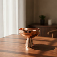 Metal Pedestal Bowl Elegant Ice Cream Bowl Polished Ice Cream Cup Reflective for Hosts