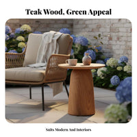 Small Round Accent Table Waterresistant Round Tripod Table Sun-Resistant Weather Resistant for Patio Owners, Decor Lovers