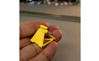 Yellow Railway Buffer Stop Plastic Miniature Buffer Stop Smooth Accessory Colorful for Hobbyists