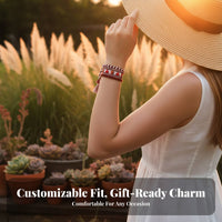3 Pieces 3-Piece Embroidered Bracelet Set Handmade Adjustable Braided Bracelet Layered Fashionable Appearance Accessory for Women, Beach, Festival