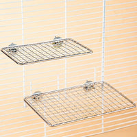 Stainless Steel Parrot Perch and Bird Stand, Avian Cage Perch for Pet Birds, Budgie Perch for Parakeet and Cockatiel Inside a Cage