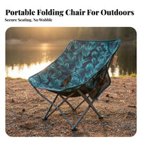 Foldable Folding Moon Chair Sturdy 600D Oxford Material Ultralight Outdoor Chair Quick Setup Portable Fishing Stool Heavy Duty for Children, Campers, Camping, Picnic, Picnics, Travel