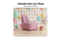 rabbit Ear Backrest rabbitShaped kids' Sofa Cute creature Design Miniature Upholstered Armchair Soft and Comfy children's Furniture Comfortable for Toddlers, Preschoolers, Babies, story Corner, Playroom, Nursery, Kindergarten