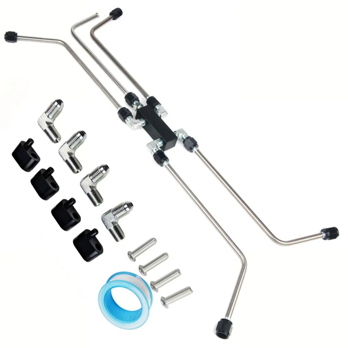 Stainless Steel Automotive Line Kit Ready-to-Install Fluid Line Assembly Long-Lasting Plumbing Part Slim-Profile for Builders