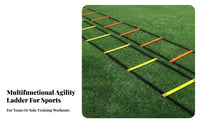 Portable Agility Ladder Sturdy Rungs Speed Ladder Lightweight Sports Equipment Extendable for Athletes, Coaches, Kids, Outdoor, Gym