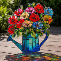Decorative Stained Glass Wall Vase / Watering Can for Garden & Patio