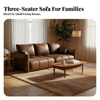 Retro Design Straightrear 3-Seater Sofa mid-centuryperiod Modern Living Room Furnishing Distressed Look Couch Minimalist visual & aesthetic for Apartment Dwellers, property owners, Lounge Area, Office, Bedroom, Entryway