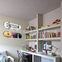 2-Pair Skateboard Wall Mount Rack for Surfboards, Snowboards, Cruisers, Penny Boards