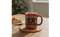 American 250th Anniversary Mug Collectible Item the Nation 250th Anniversary Mug Double Sided Print Patriotic Coffee Cup for Collectors, Nationalists