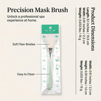 Soft Synthetic Fiber Skincare Brush with Long Handle for Clay Mud Application, Flat Makeup for Treatment Routine and Cosmetic Masks